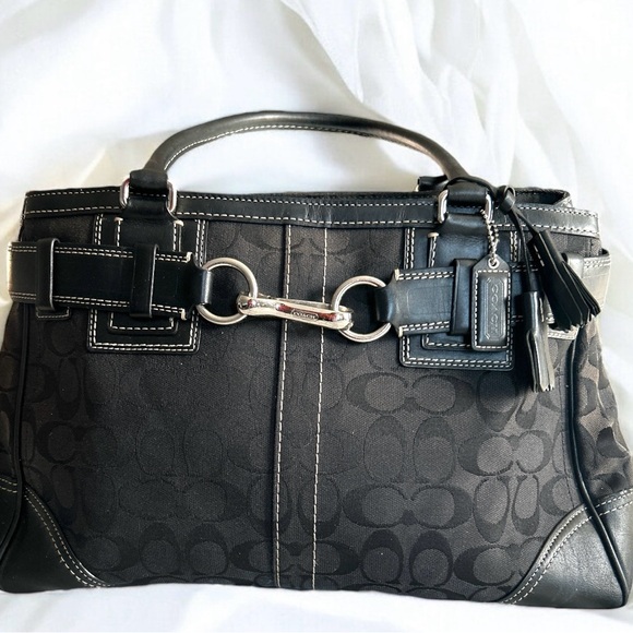 Coach Handbags - Coach Black and Gray Shoulder Bag